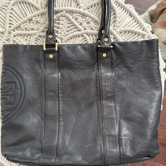 Tory Burch Black Leather Tote - Picture 5 of 6